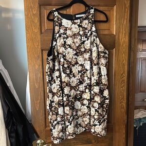 Abercrombie & Fitch Floral Linen-Blend Mini Dress